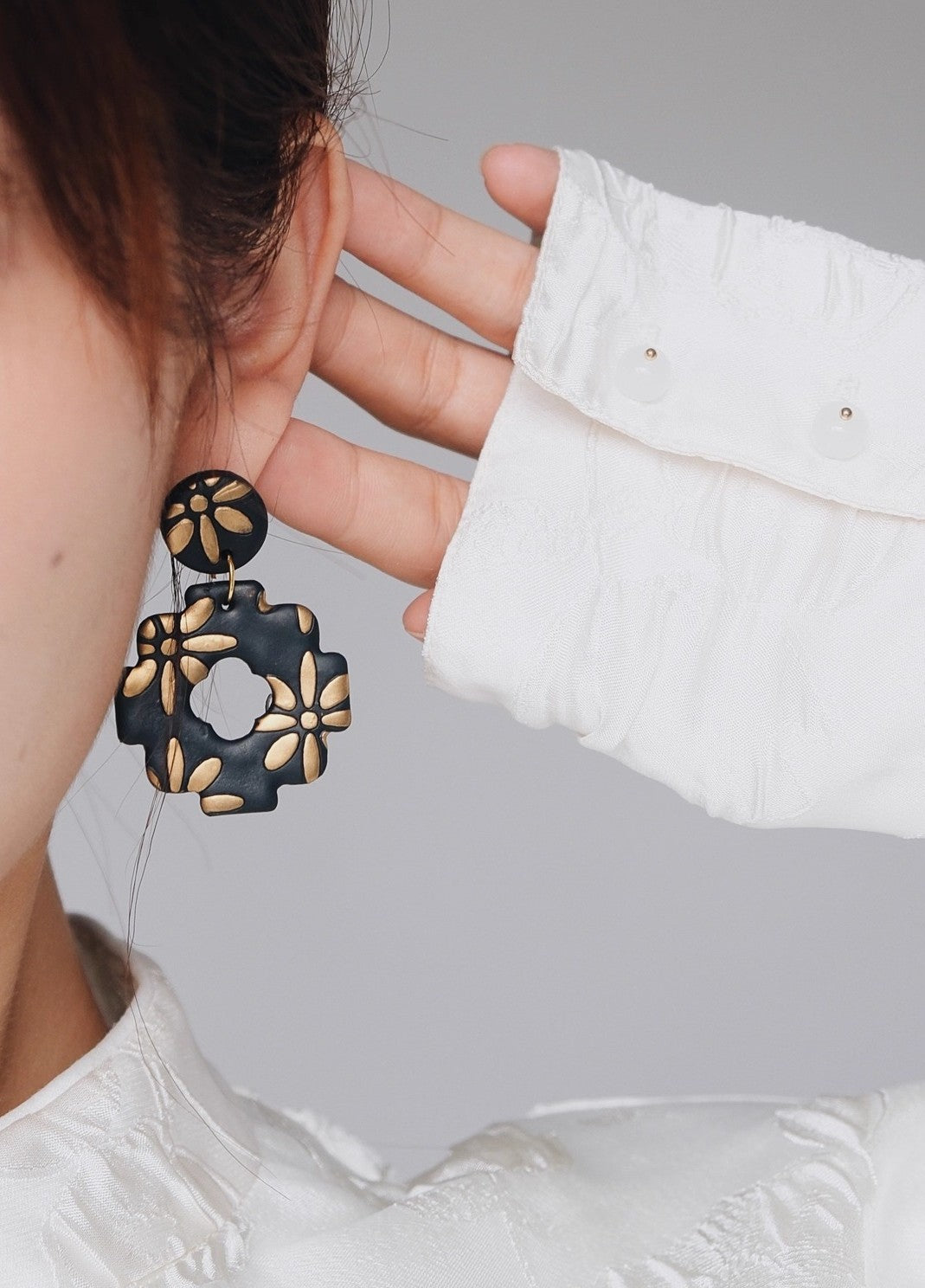 The Eclipse Pendant handmade clay earrings