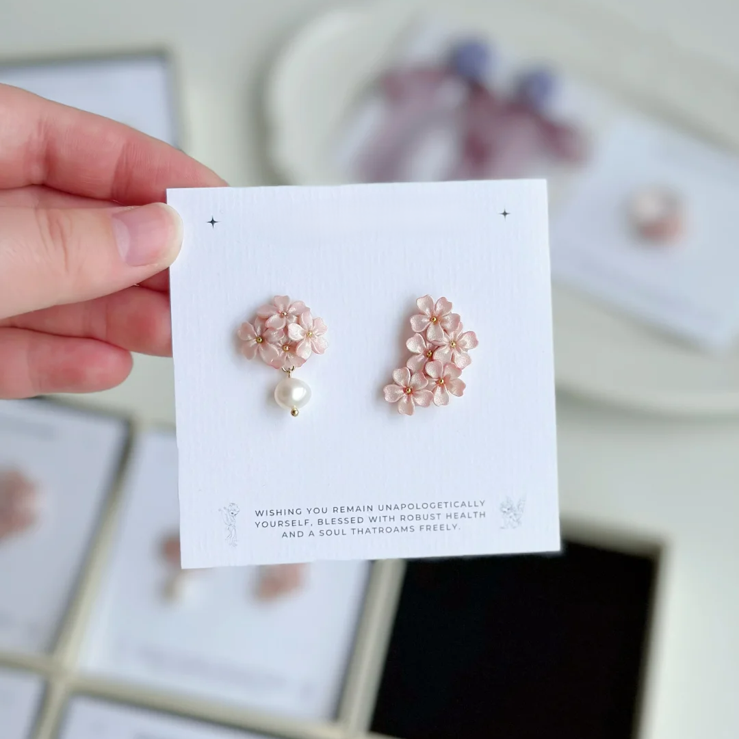 Cherry blossoms Whispers – Clay Earrings