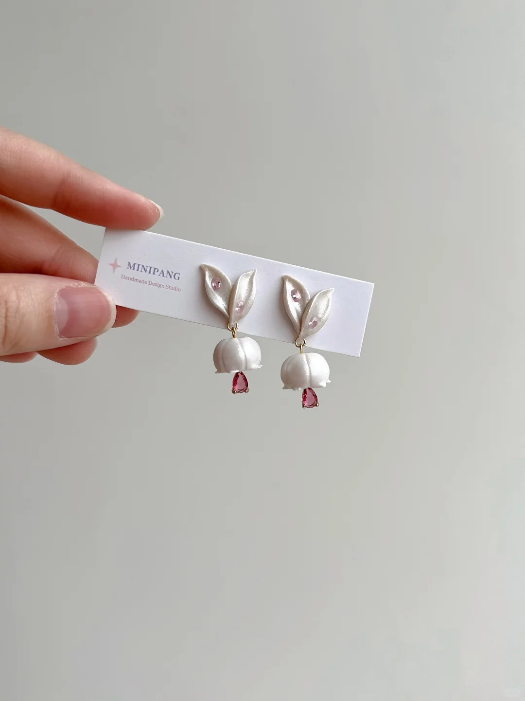 Return of happiness-Convallaria majalis handmade clay earrings