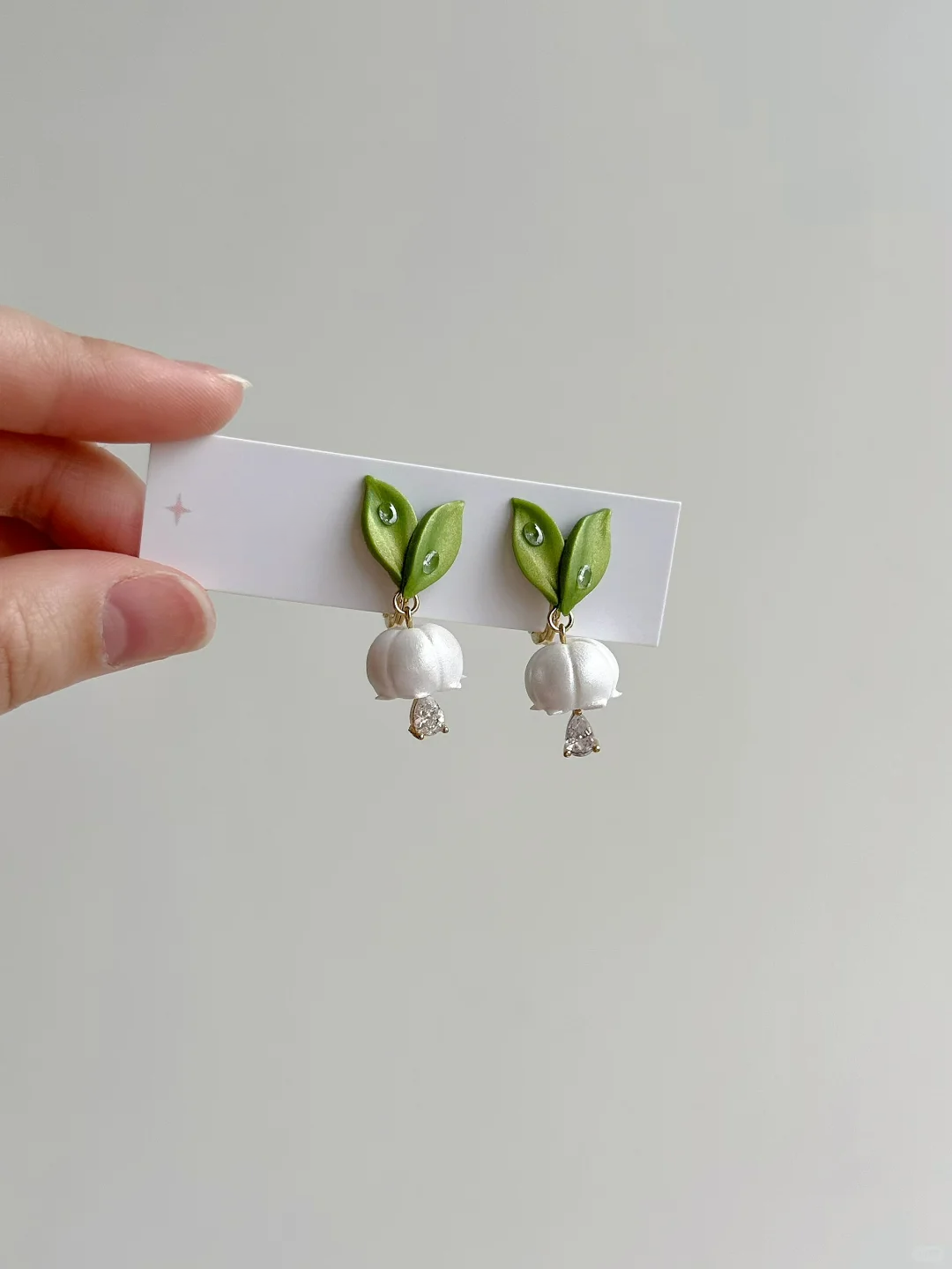 Return of happiness-Convallaria majalis handmade clay earrings
