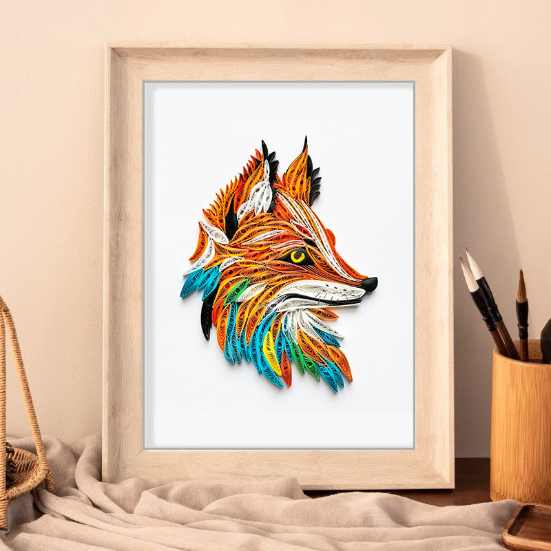 Colorful Fox Quilling Design