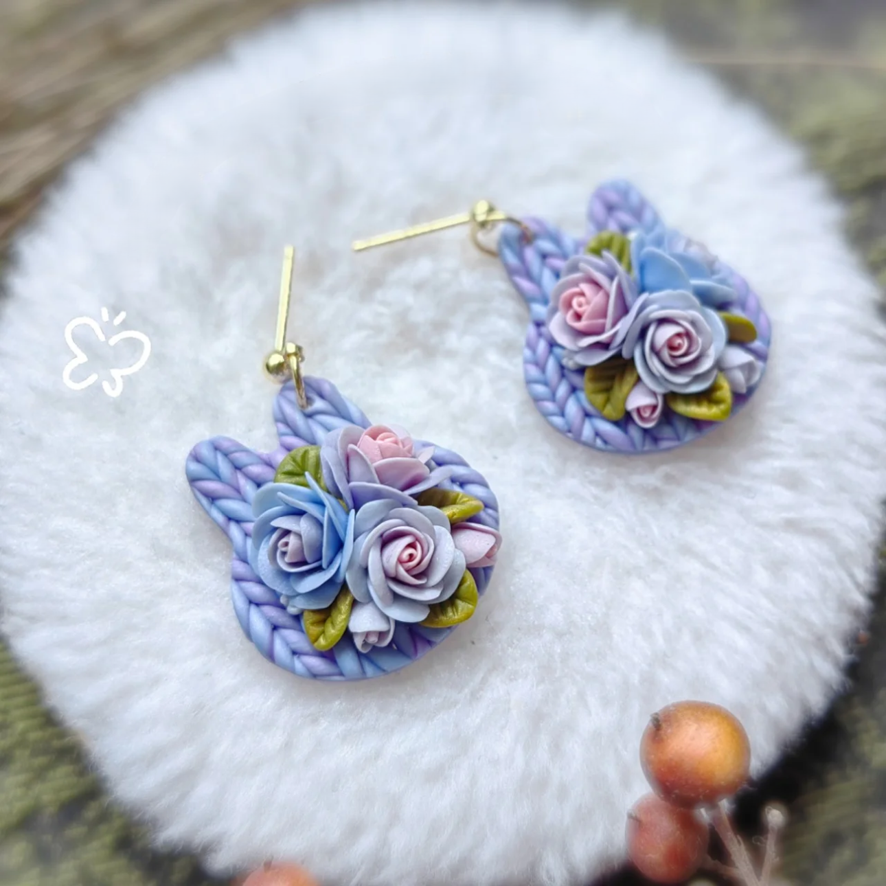 Rabbit Clay Earrings