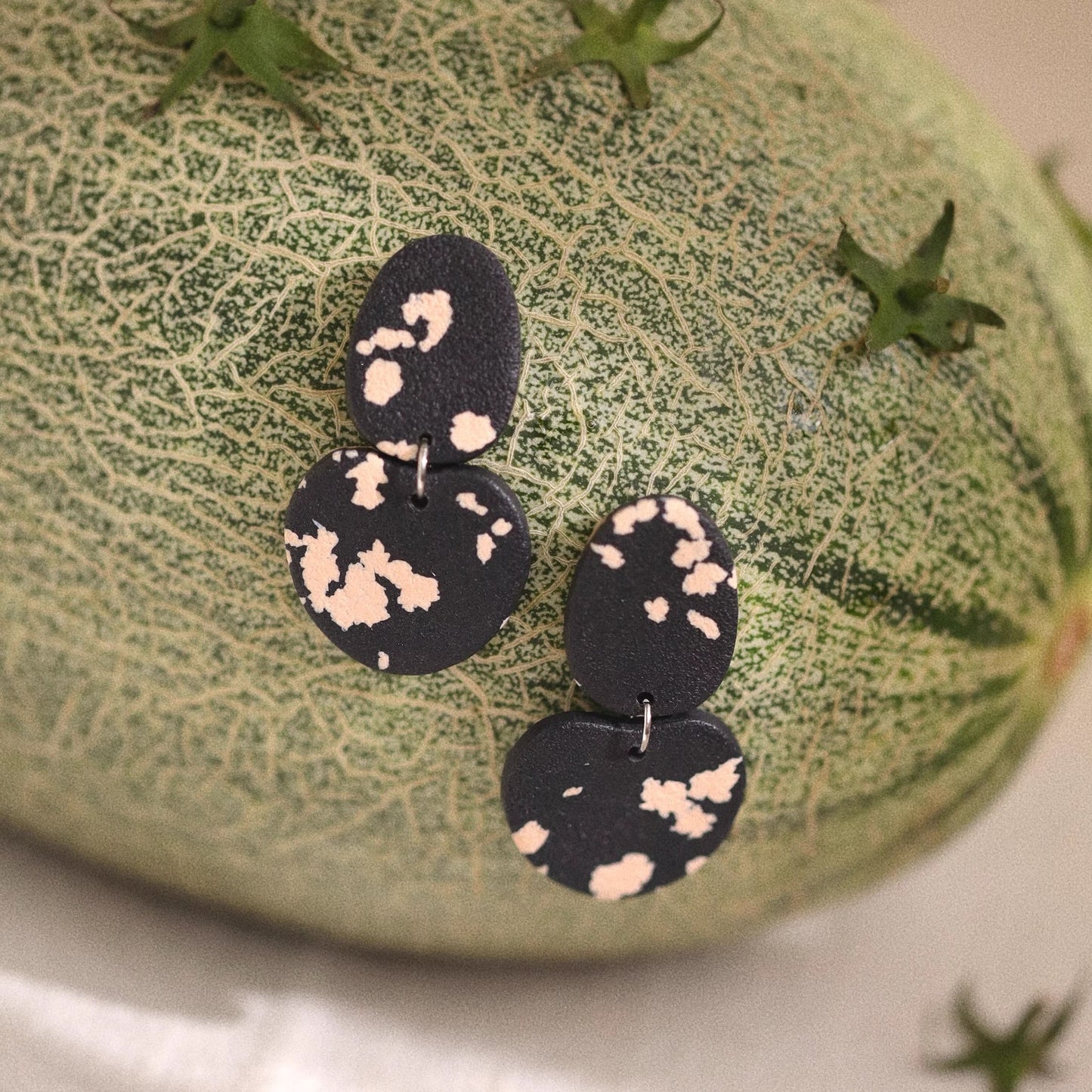 Whispering Dots handmade clay earrings