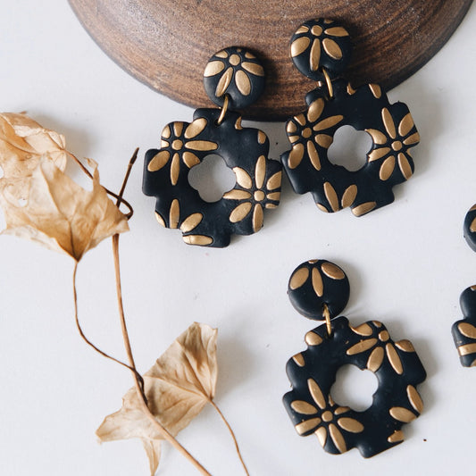 The Eclipse Pendant handmade clay earrings