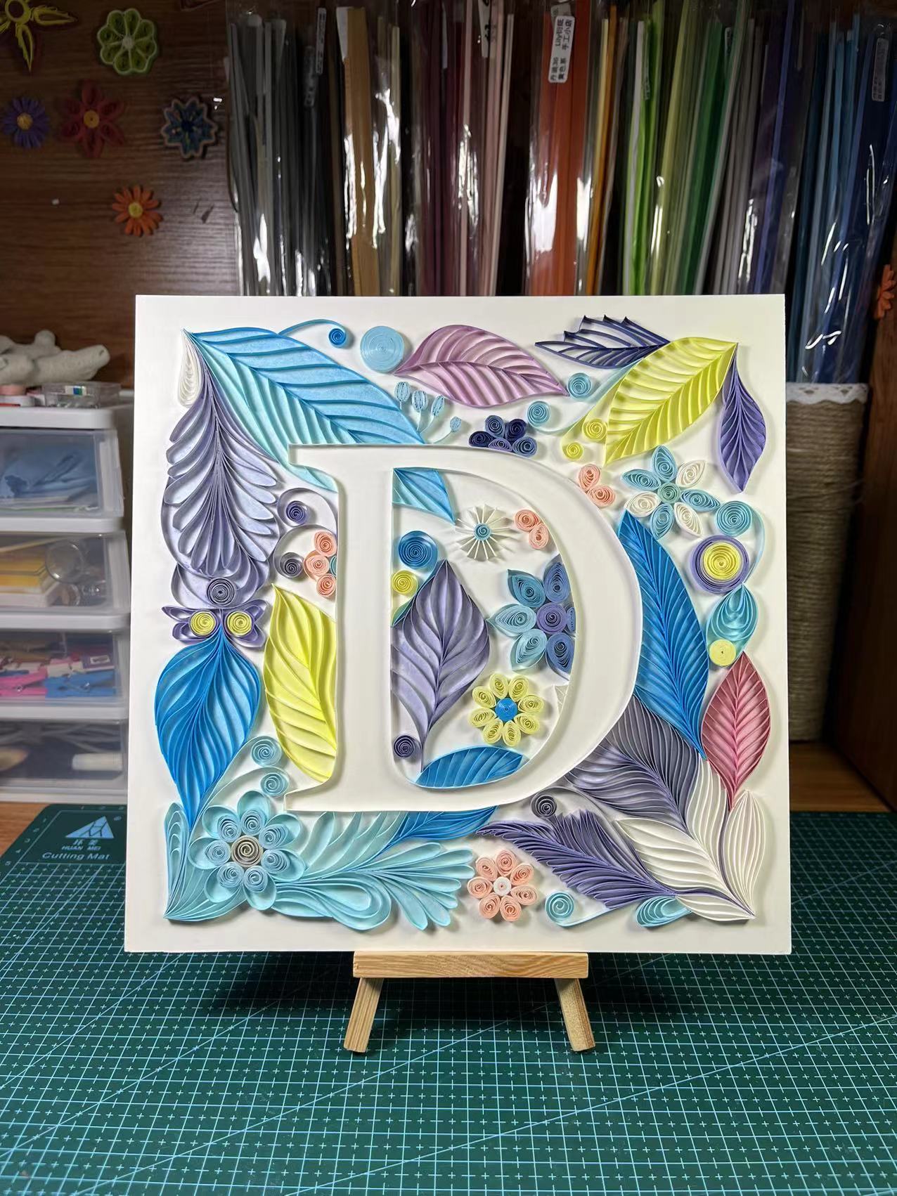 Quilled Alphabet Art – Handmade Custom Letters with Floral Accents, Perfect for Personalized Gifts & Home Decor