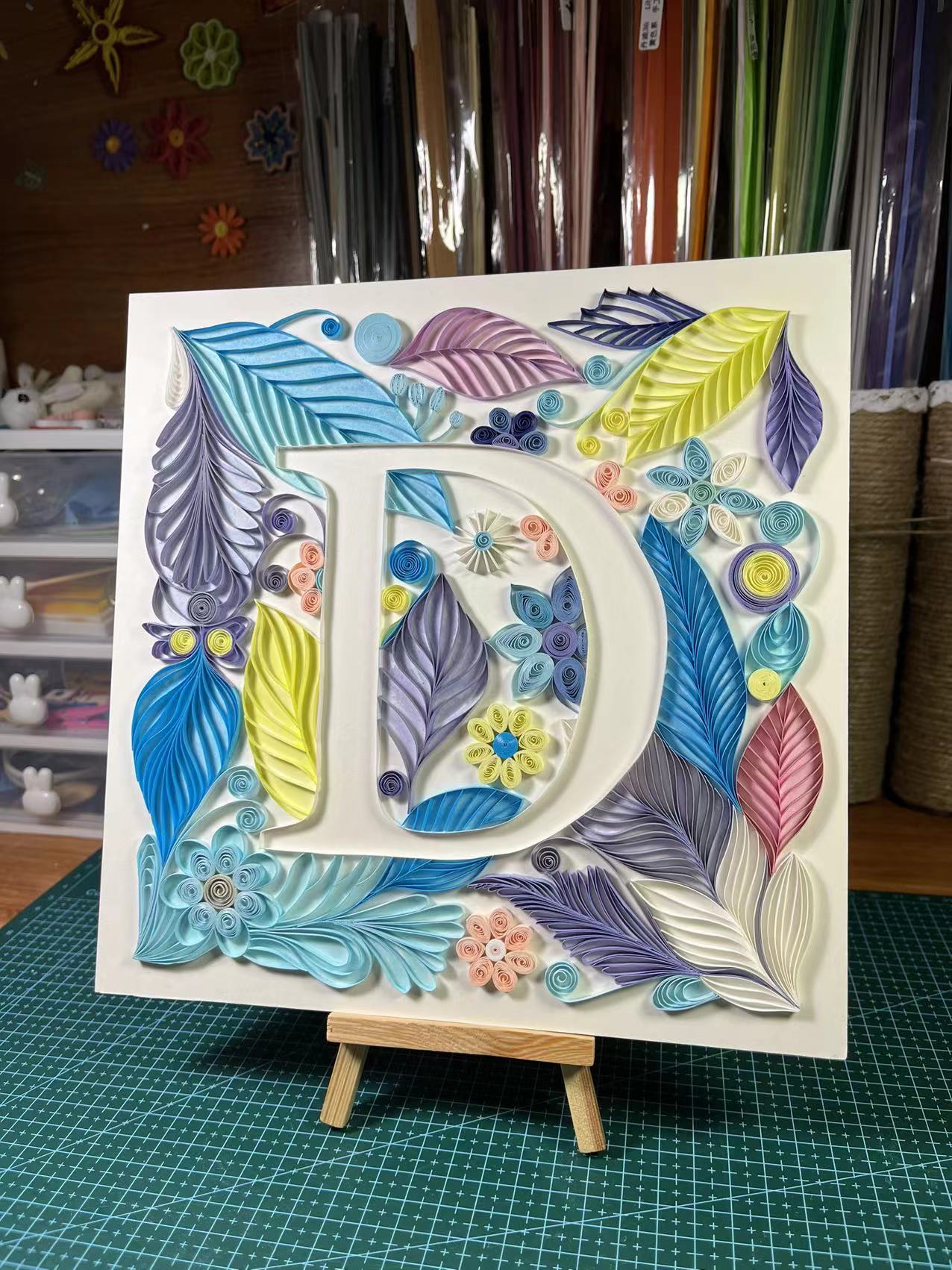Quilled Alphabet Art – Handmade Custom Letters with Floral Accents, Perfect for Personalized Gifts & Home Decor