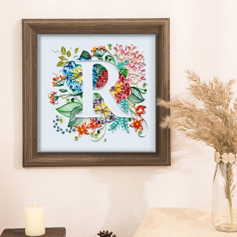 Customized Quilled Paper Craft Initial or Monogram, Personalized Unique Finds or Wall Art, Personalized Initial Birthday Gift