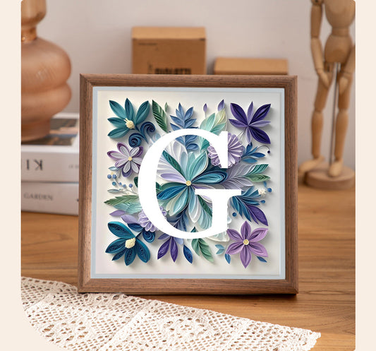 Personalized Quilled Decor – Unique Wall Art Featuring Elegant Floral Patterns, Ideal for Special Occasions