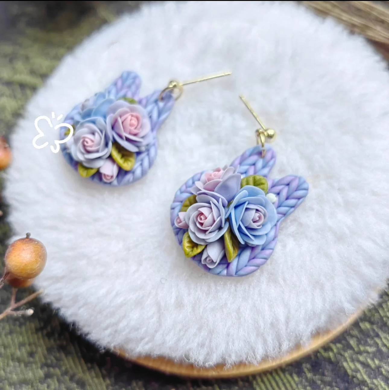 Rabbit Clay Earrings