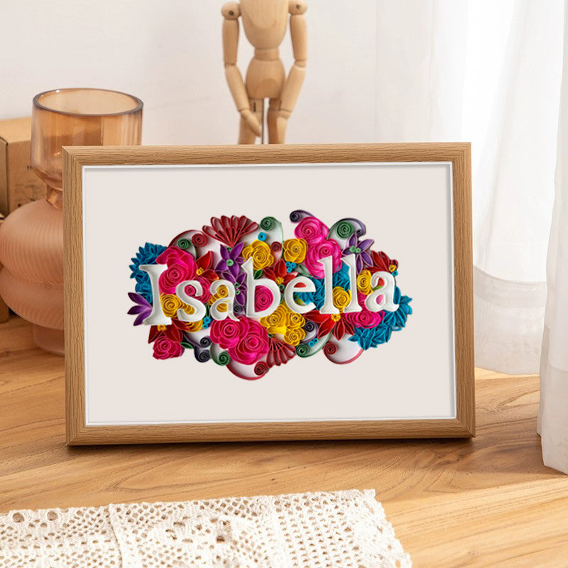 Name sign, name gift - personalized gift - Quilling art name - name sign for wall - baby room décor, baby gift - custom art- nursery art