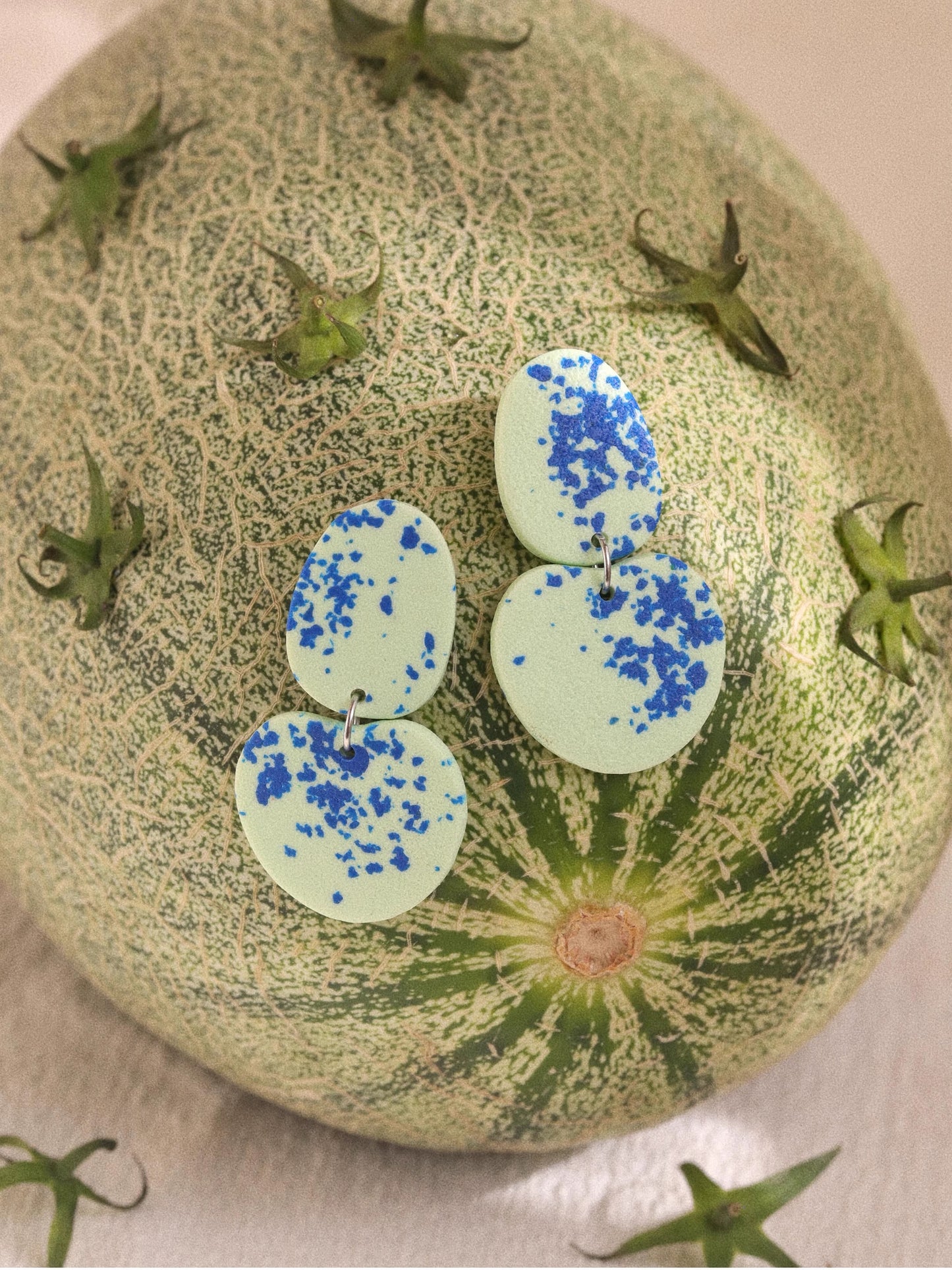 Whispering Dots‌ handmade clay earrings