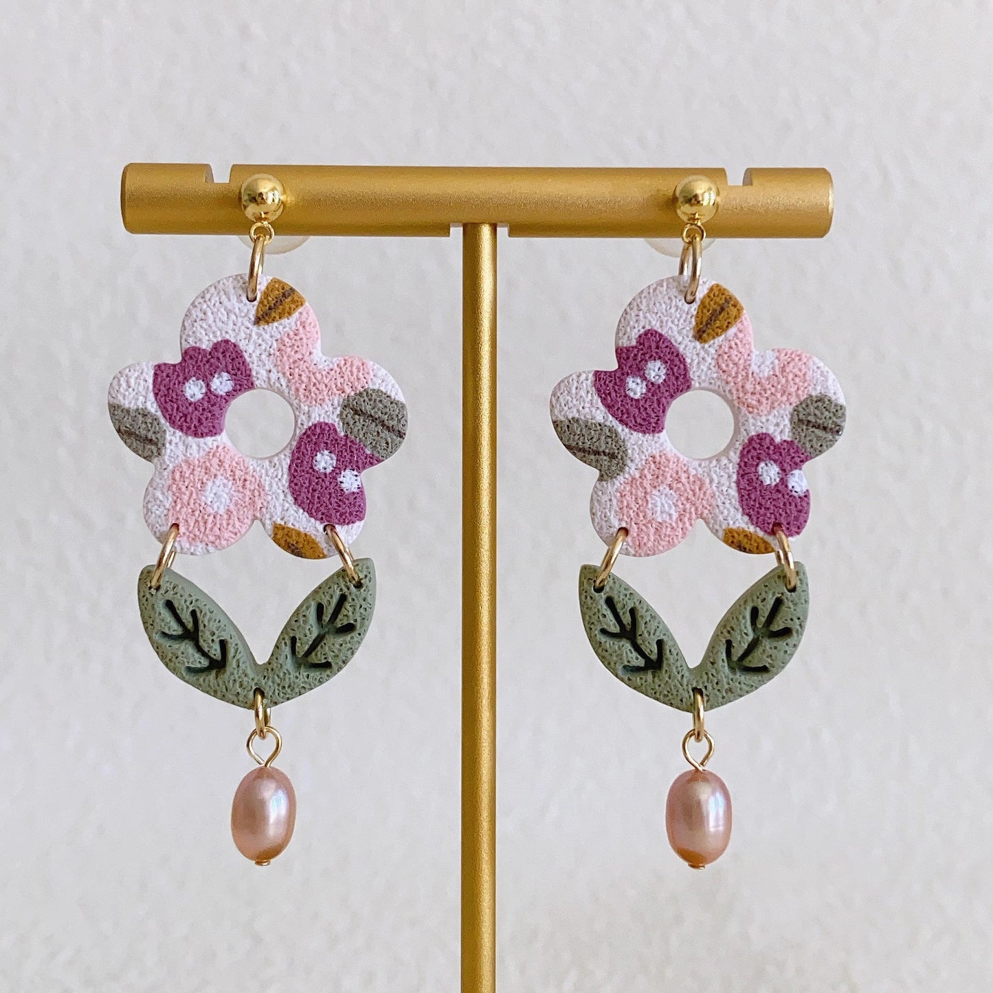 Flower Garden-Clay Earrings