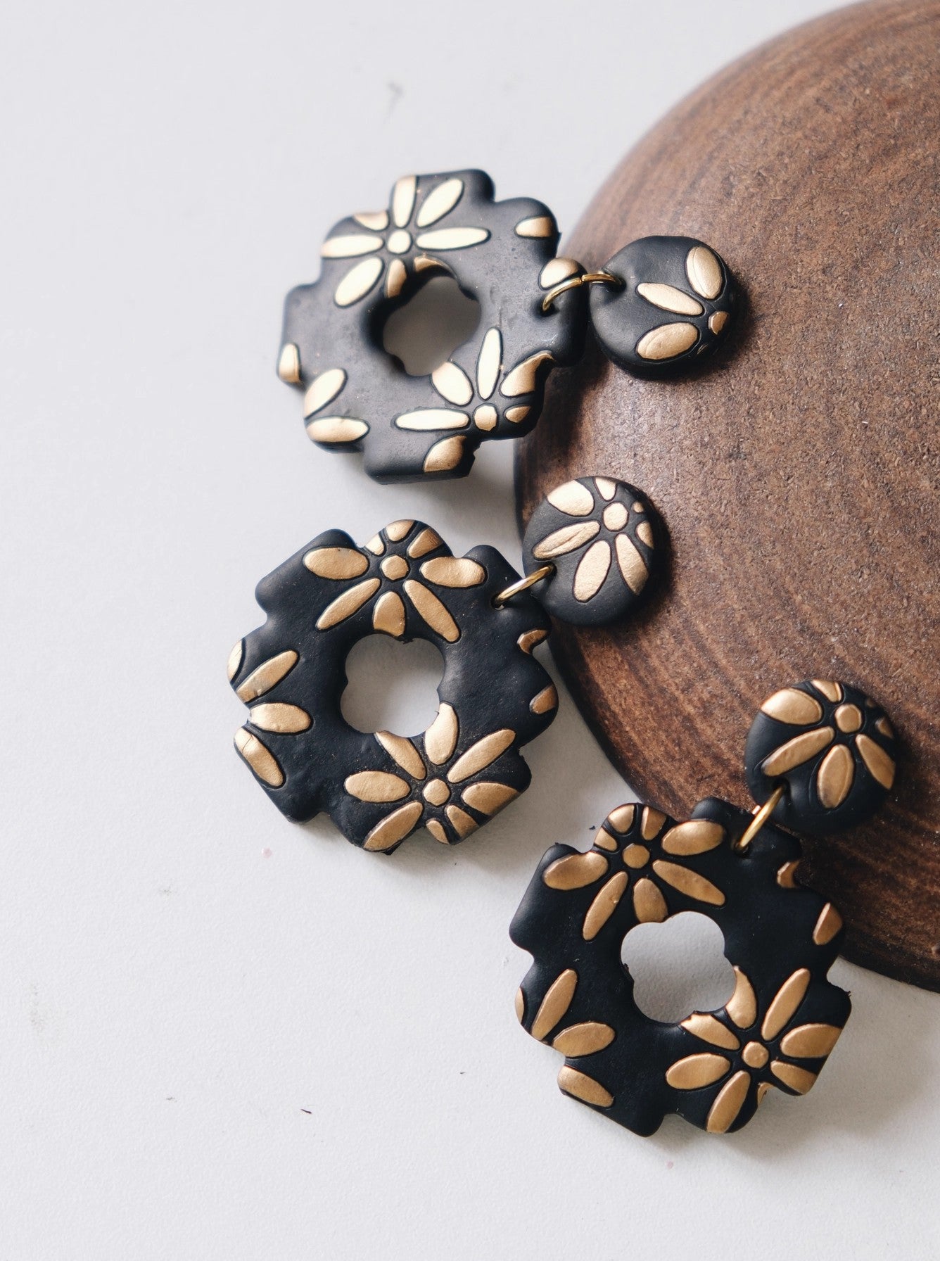 The Eclipse Pendant handmade clay earrings