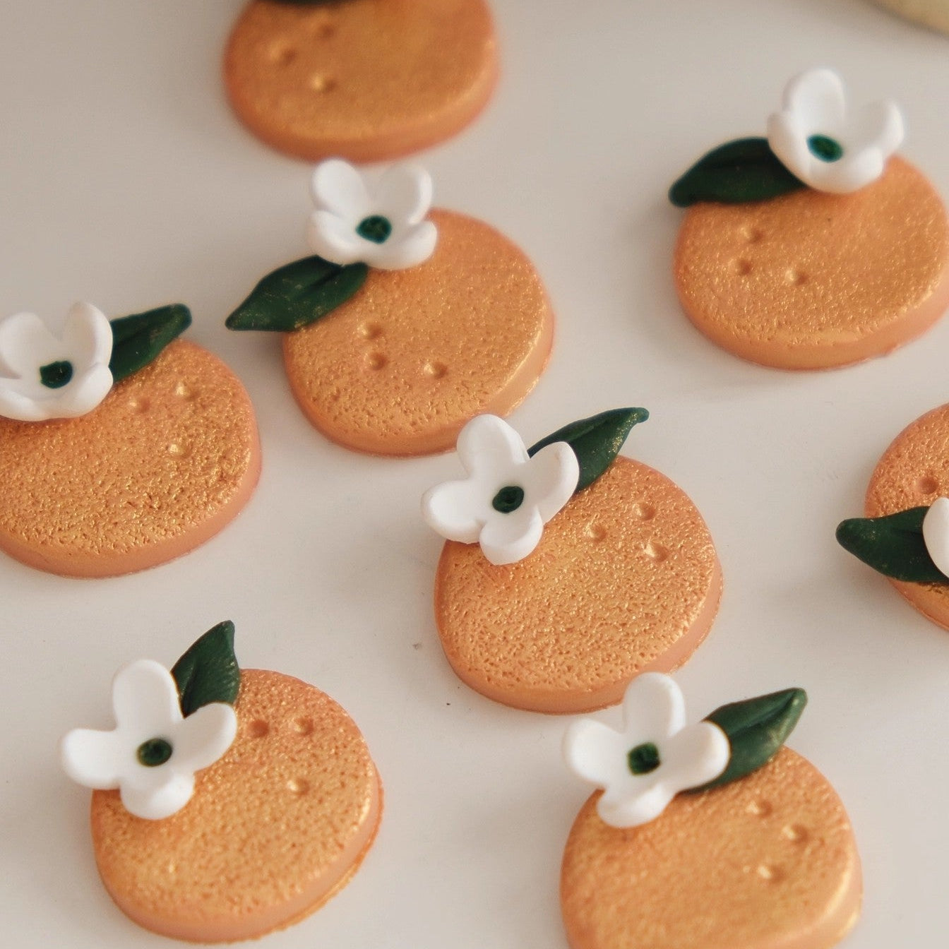 Orange Clay Earrings