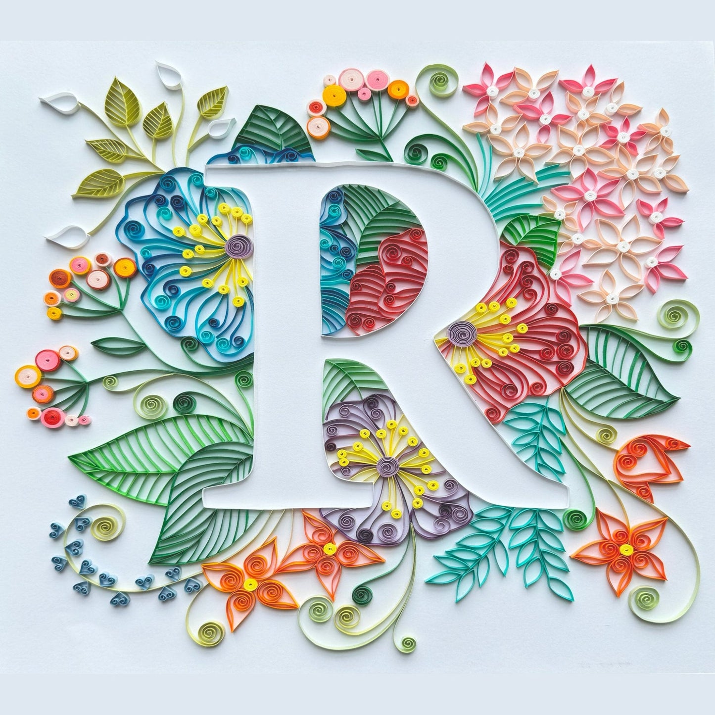 Paper Quilling Wall Art- Framed Quilling Art - Wall Decor Quilling- Paper Quilling Gifts