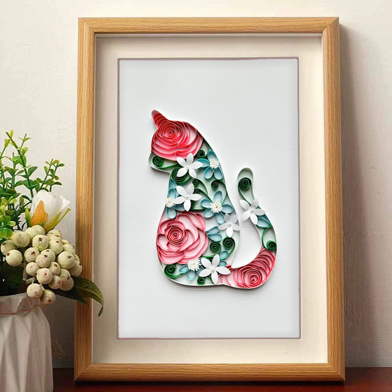 Pet Portrait, Home Décor, Custom Quilling Art, Paper Quilling Art, Personalized Gift, Gifts, Handmade Gifts, Art on Paper Gift
