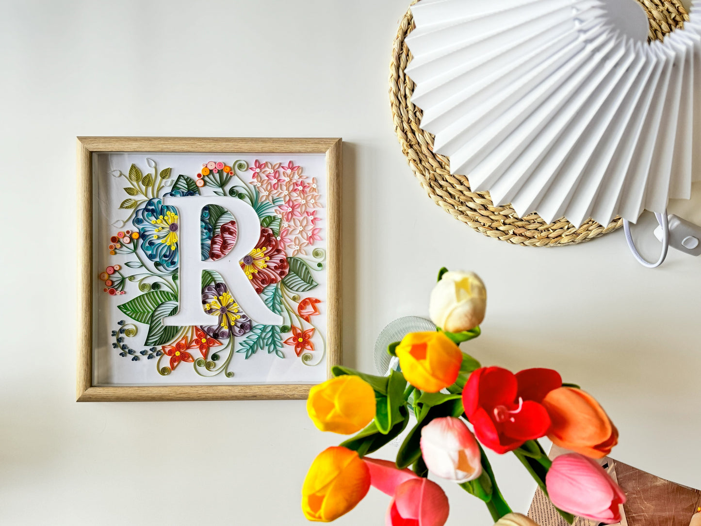 Quilling wall paper art, Custom, Framed, Monogram, Personalised, Quilled wall art, Gift quilling art, Home decor, Birthday gift