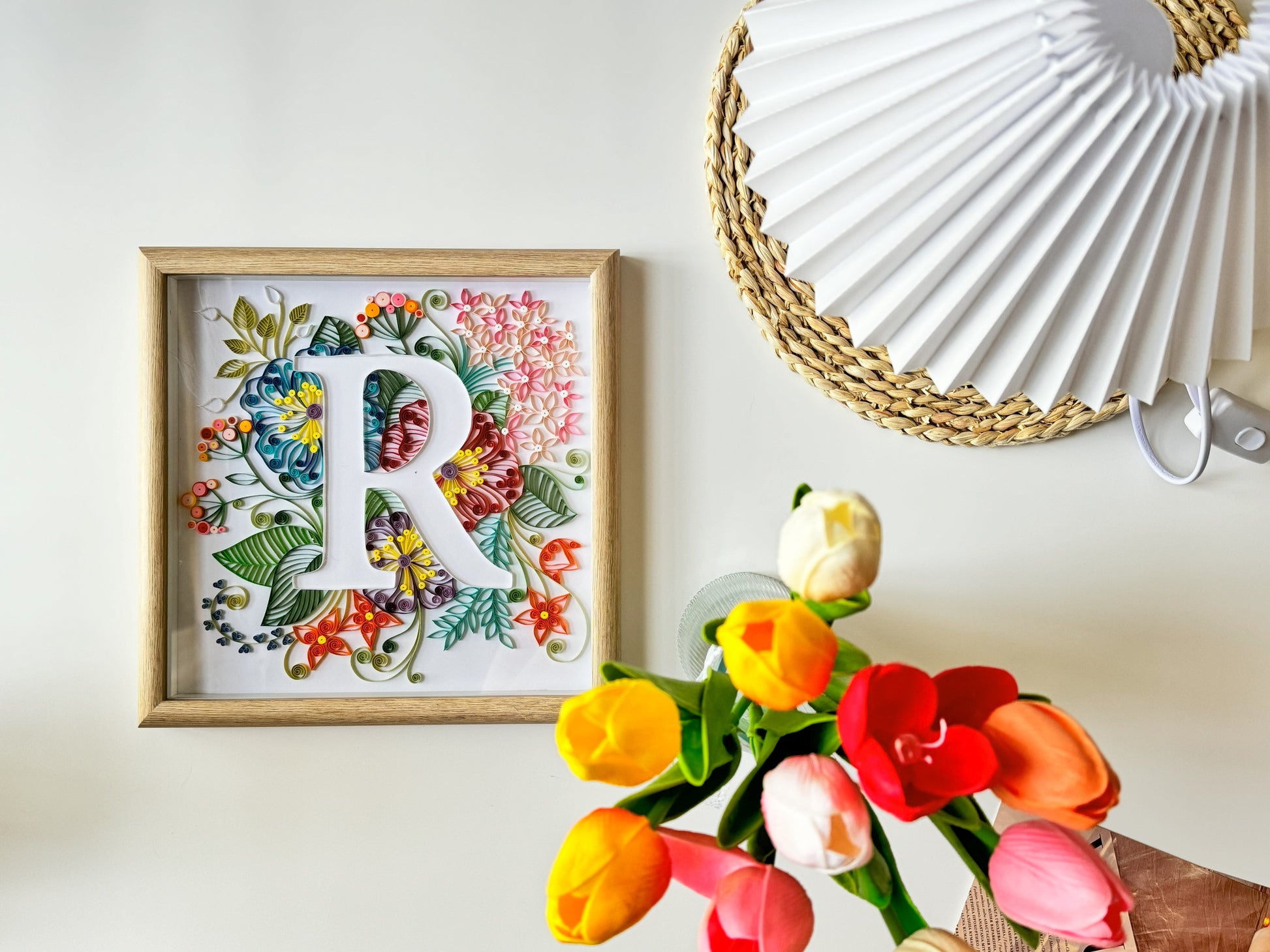 Quilling wall paper art, Custom, Framed, Monogram, Personalised, Quilled wall art, Gift quilling art, Home decor, Birthday gift