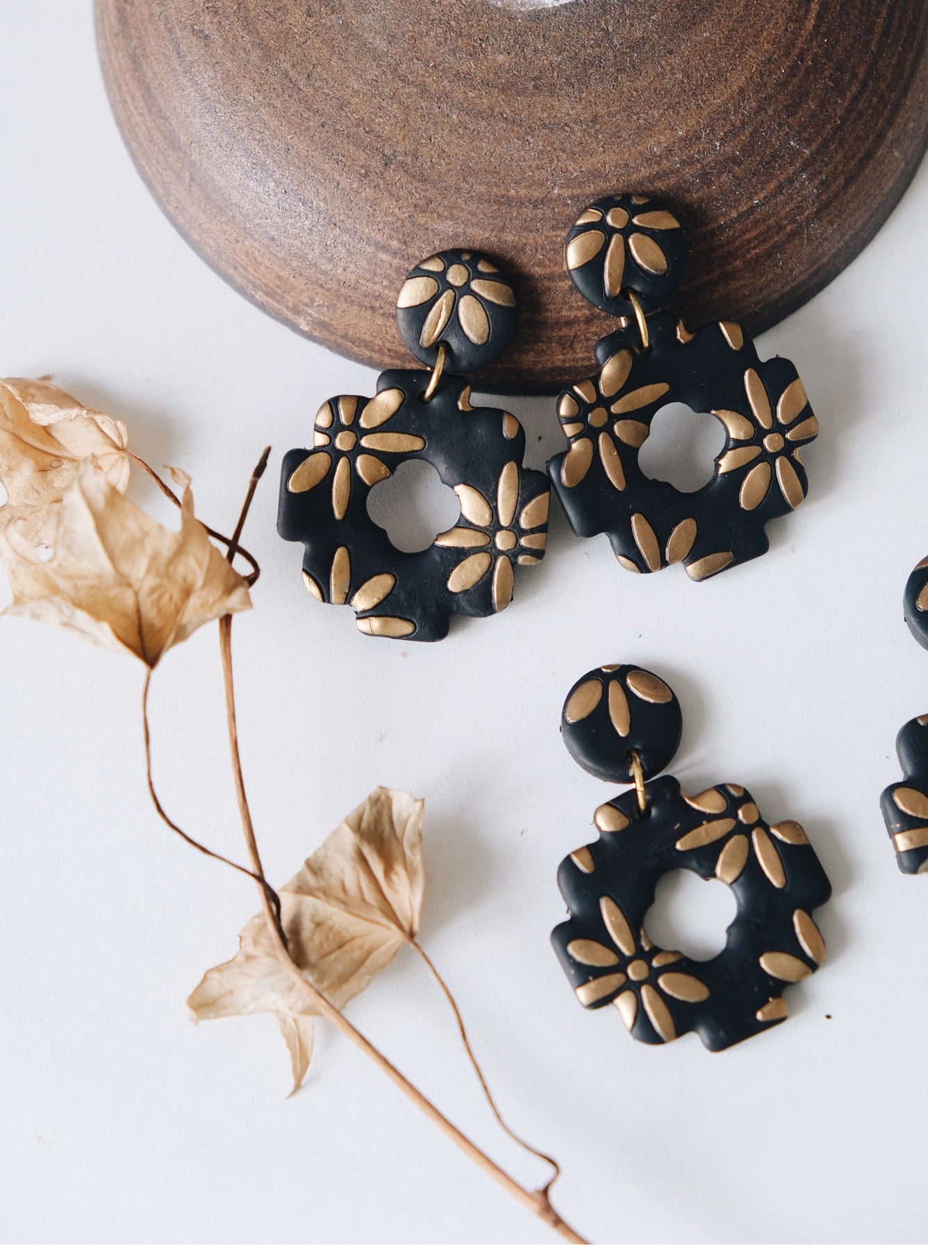 The Eclipse Pendant handmade clay earrings