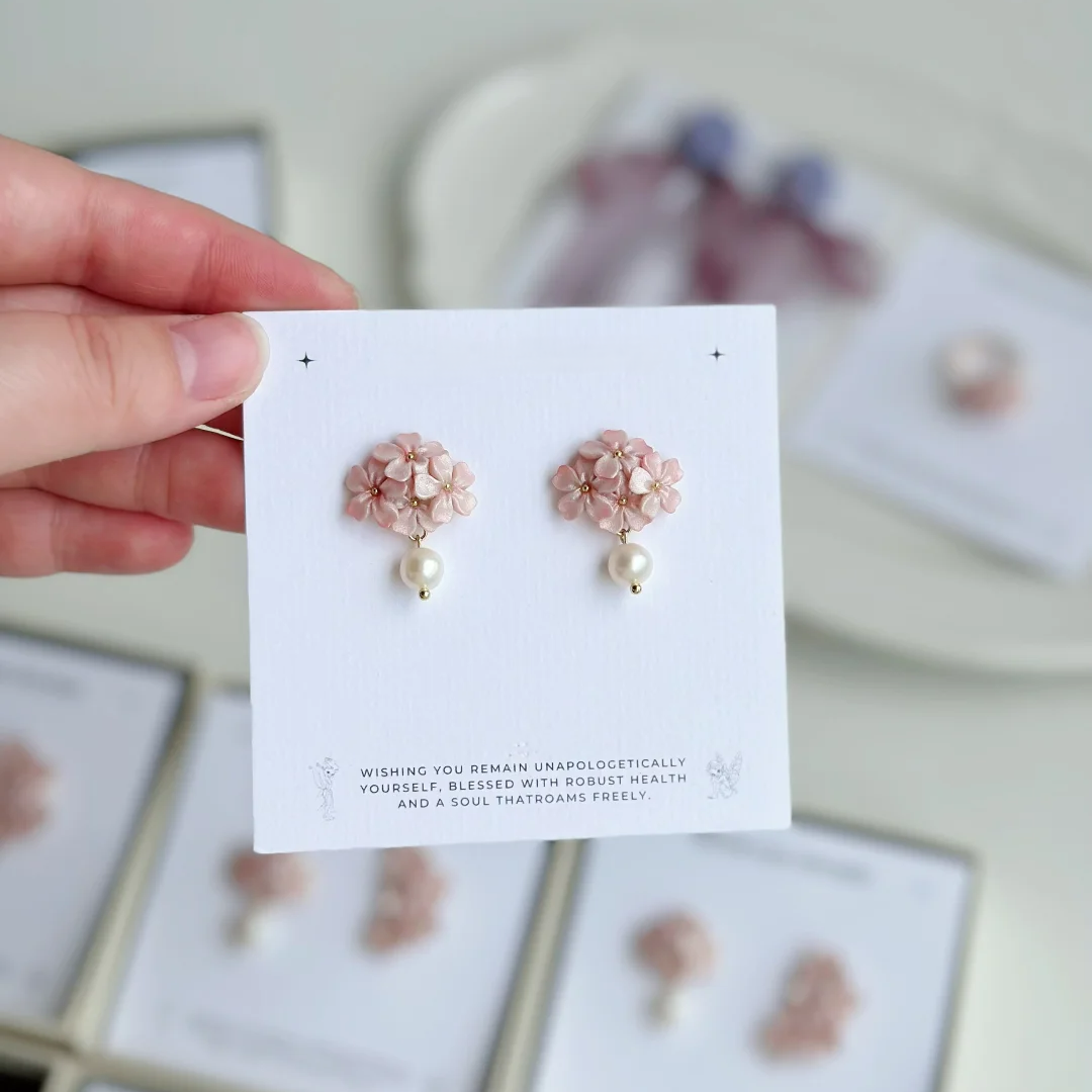 Cherry blossoms Whispers – Clay Earrings